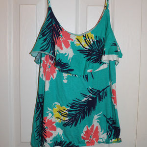 Old Navy Flowy, Hawaiian Flower Tank Top Medium